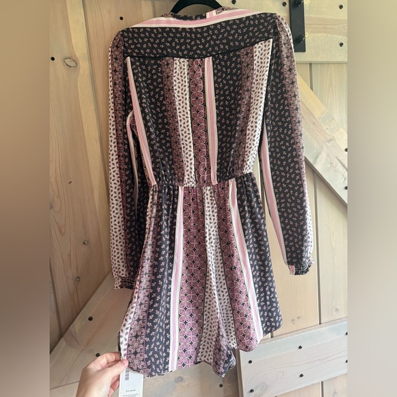 INTERMIX Mixed Print Button Front Romper - Picture 8 of 8